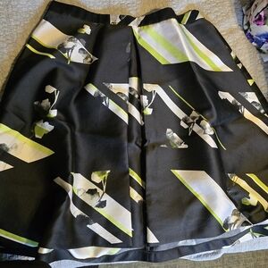 Lane Bryant Black and Green A-Line Skirt